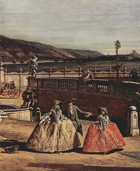 Das kaiserliche Lustschlob Schlobhof, Ehrenhofseite, Bernardo Bellotto